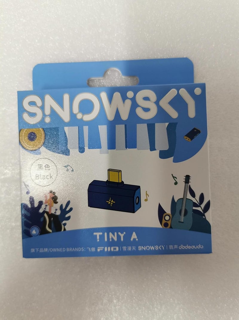 FiiO /Snowsky Tiny Portable DAC & Headphone Amplifier, Hi-Res USB DAC, PEQ Precision Tuning, PCM 384kHz/DSD256 Decoding, Android App/Web Control (3.5mm + Type-C Dual Ports, Tiny A Black) - Image 5